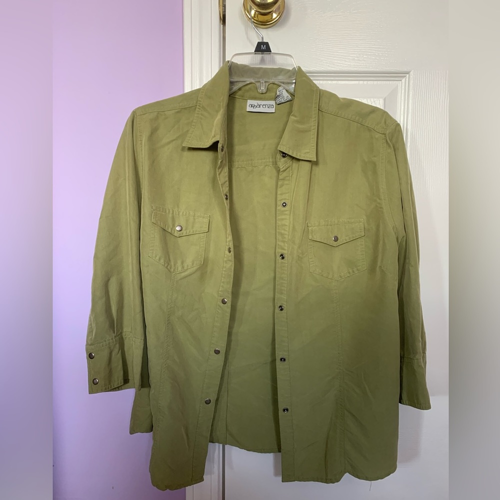 NWOT Olive green blouse